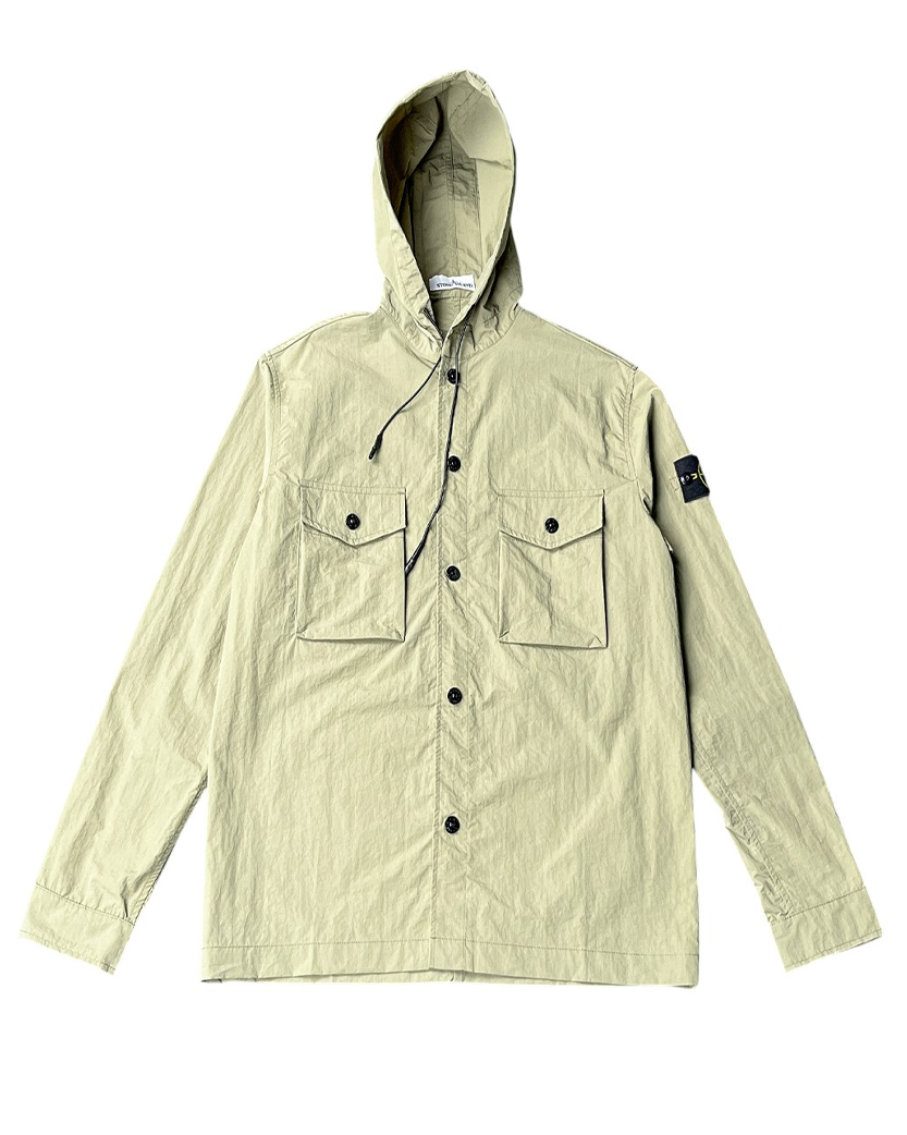 12408 Hooded Overshirt Olive SI0107-OL