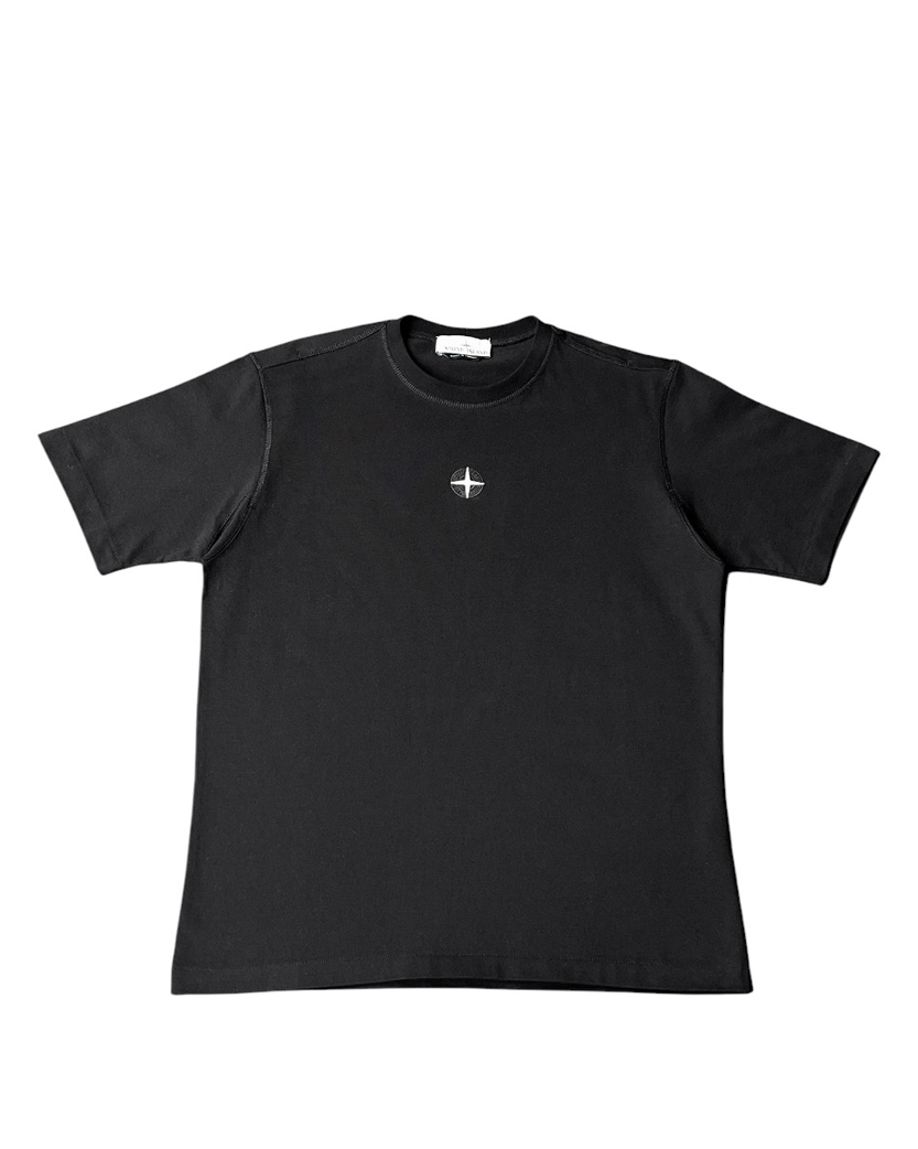 61350 Heavy Center Logo T-Shirt Black SI0129-BK