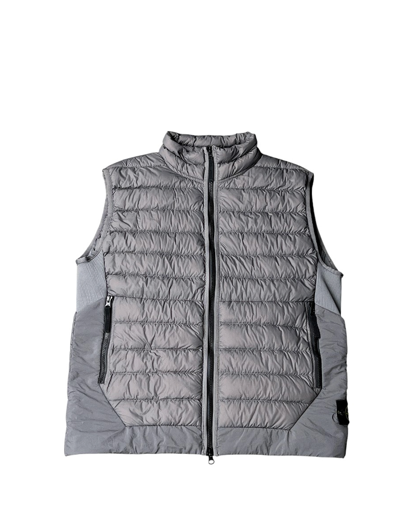 G0124 Garment Dyed Micro Yarn Down Gilet Steel Grey SI0151-SGY