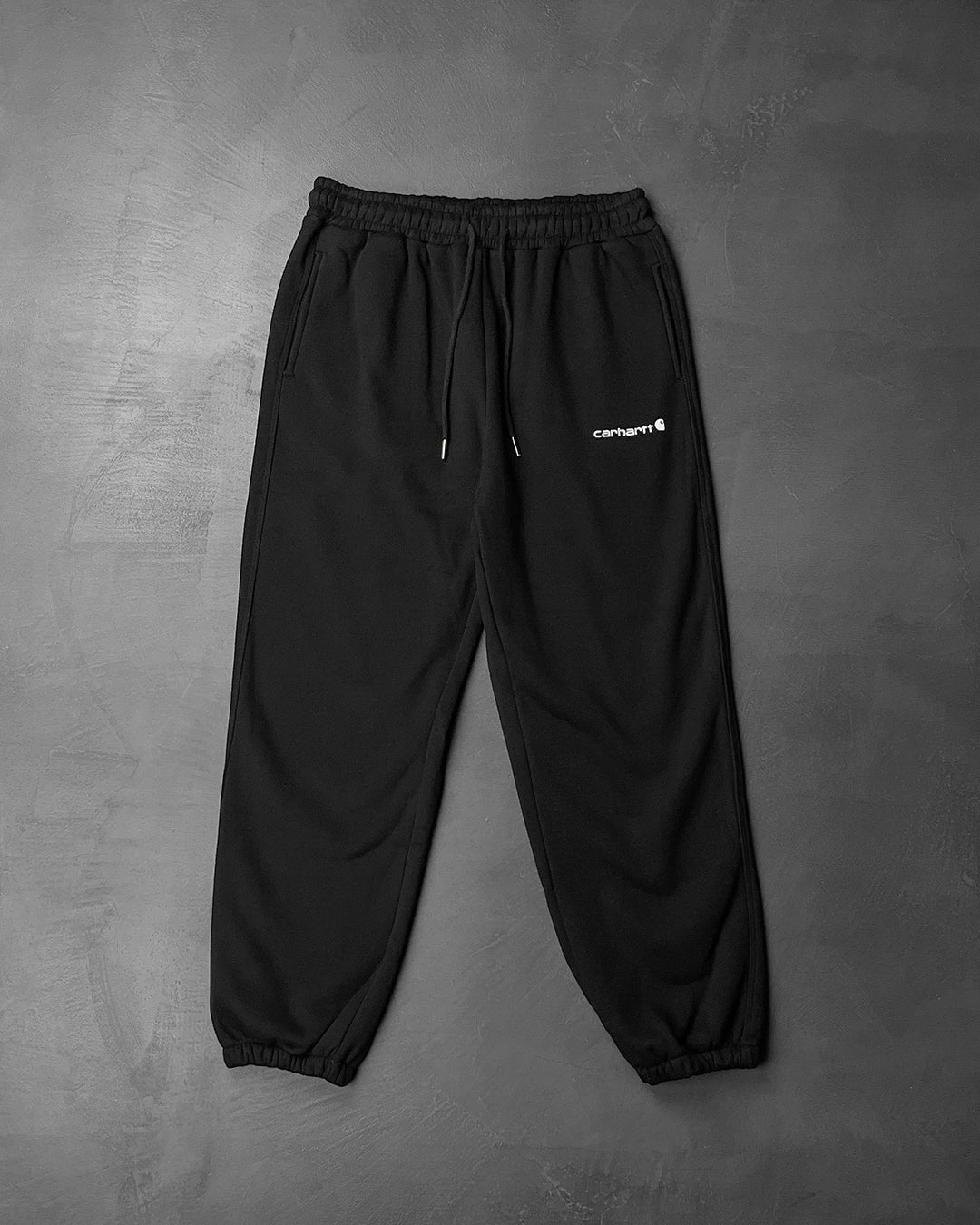 Carhartt WIP Fleece Sweatpants With Small Logo Black