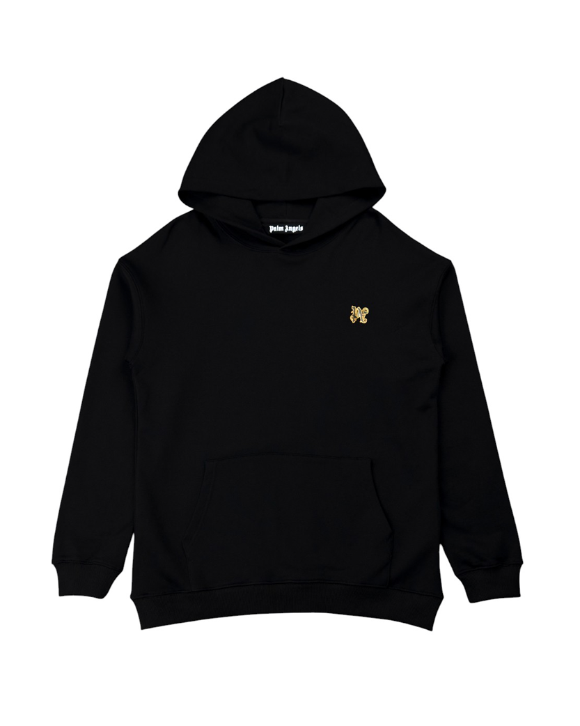 Palm Angels Back Foggy Pa Hoodie Black