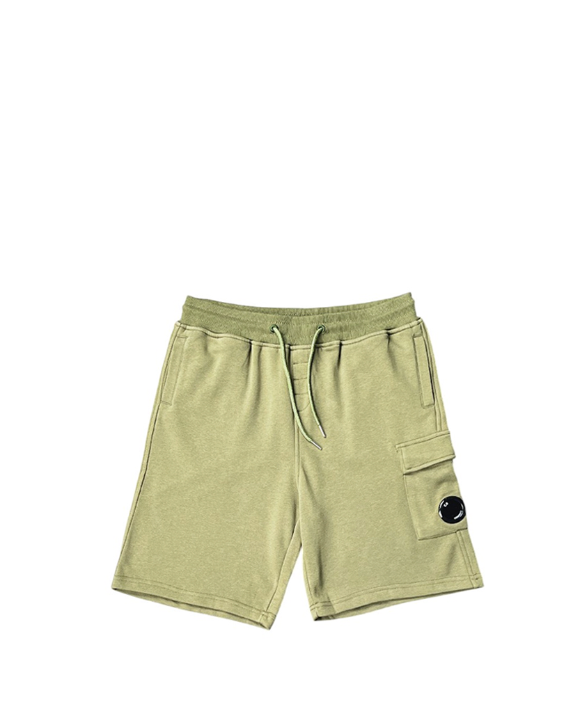 C.P. COMPANY Light Fleece Shorts Olive