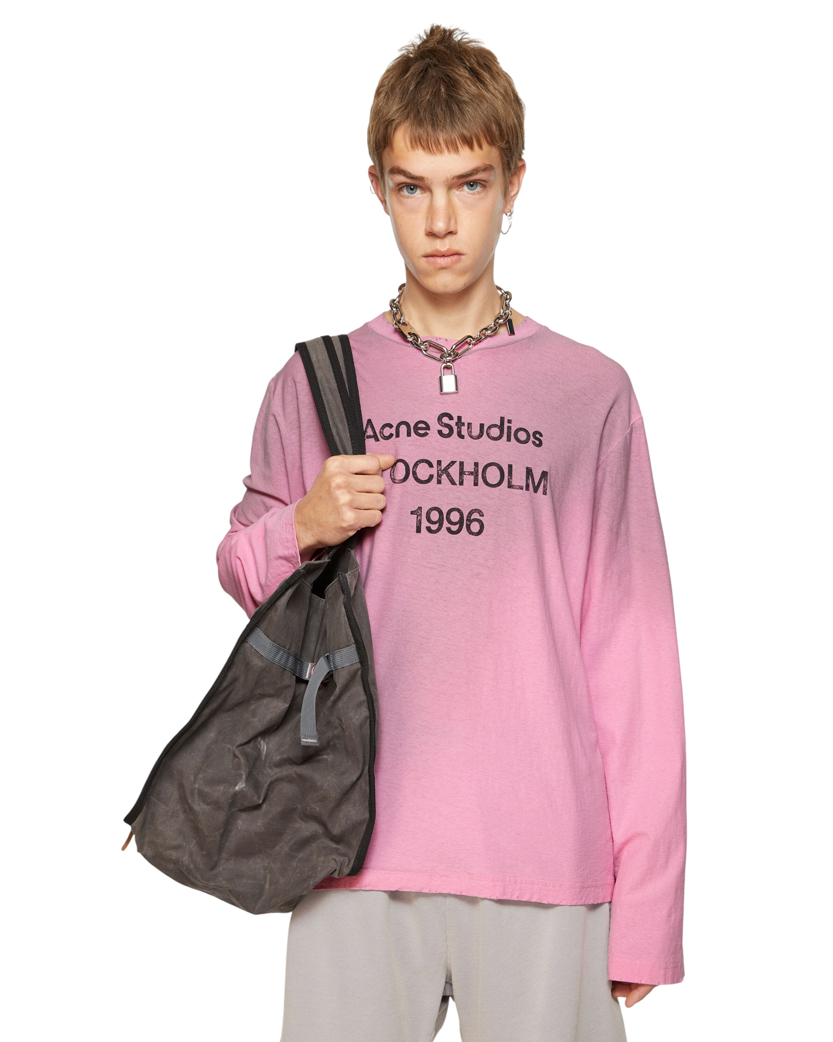 Acne Studios Stamp Logo Long Sleeve Candy Pink