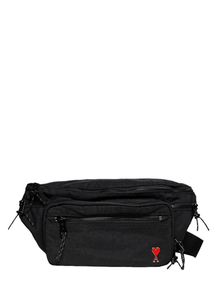 AMI Paris Ami De Coeur Bum Bag Black