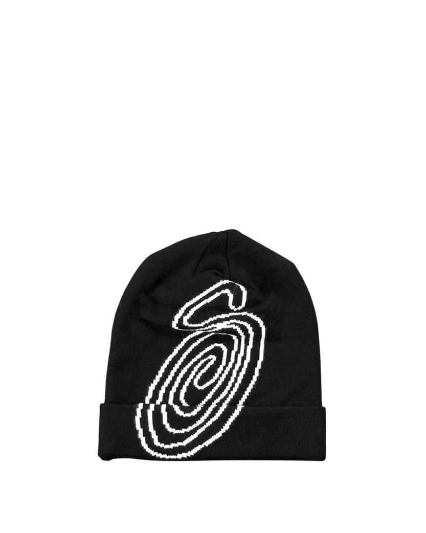 STUSSY Swirl S Cuff Beanie Black