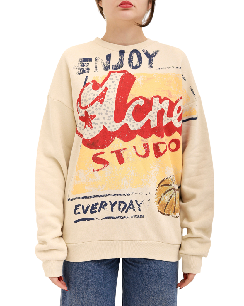 Acne Studios Logo oversized cotton sweatshirt