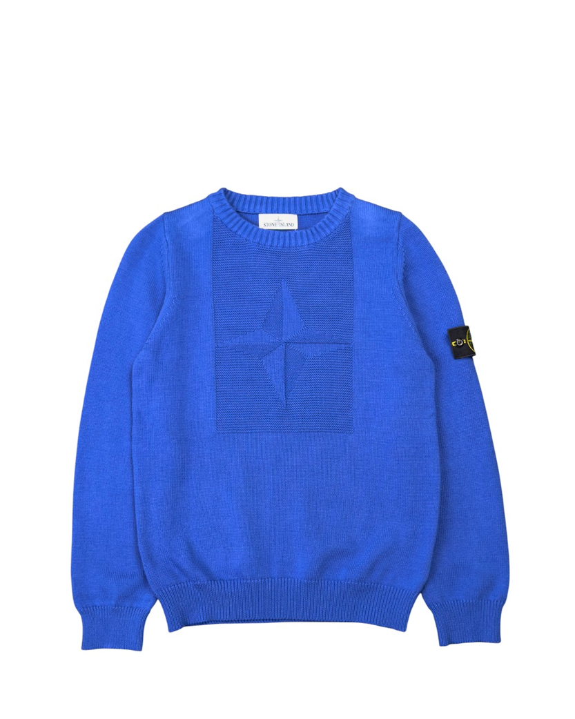 503A7 Comfort Wool-Cotton Sweater Blue SI0156-BL