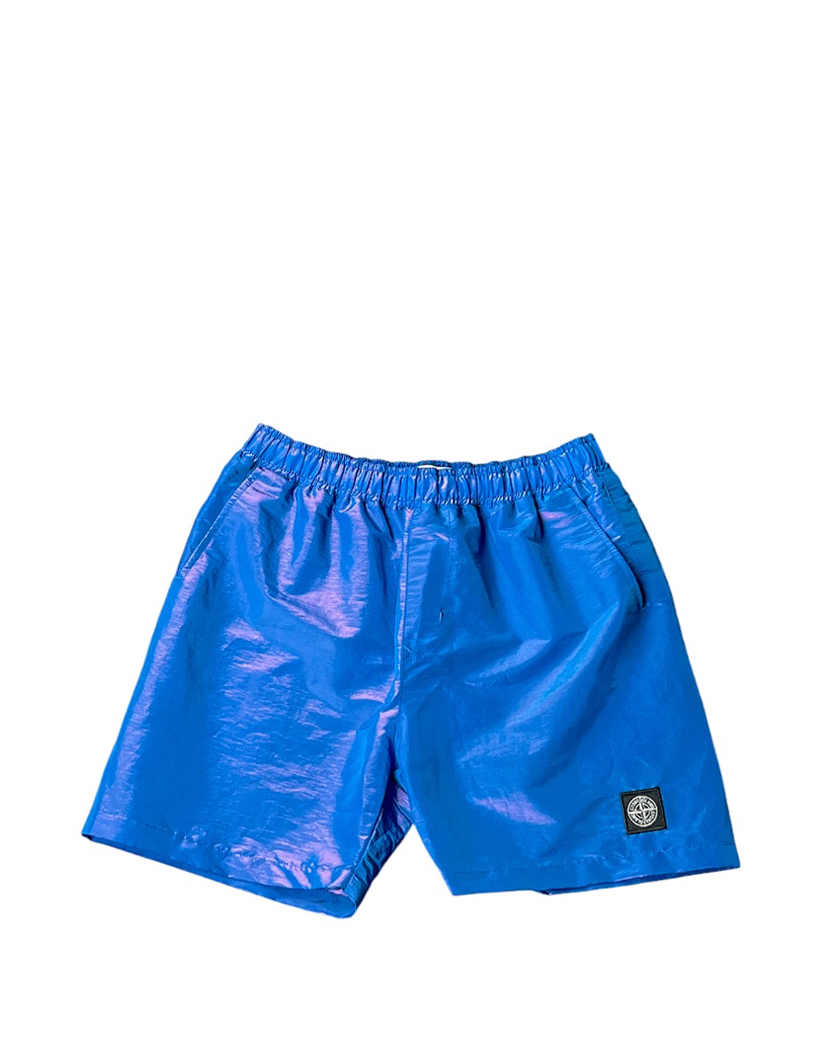 B0245 Nylon Metal Colour Shorts Blue SI0149-BL