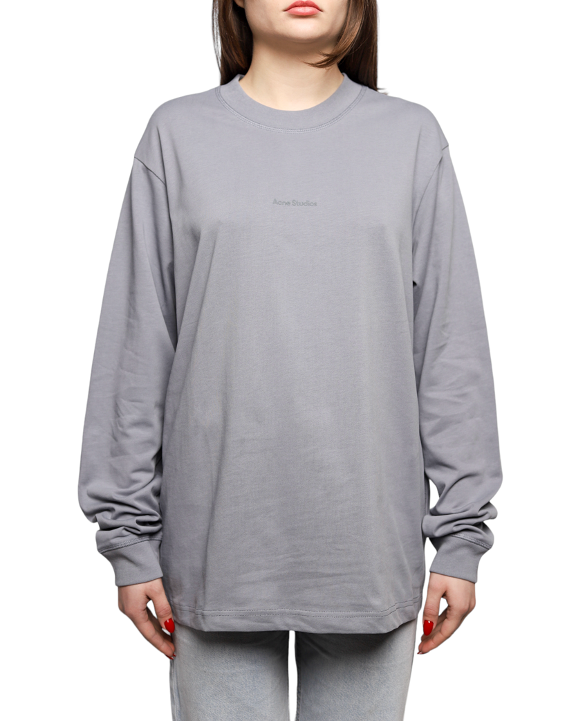 Acne Studios Simple Logo Long Sleeve Dark Grey