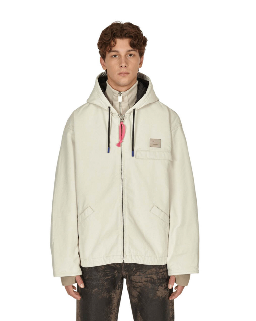 Acne Studios Hooded cotton jacket Oat Beige