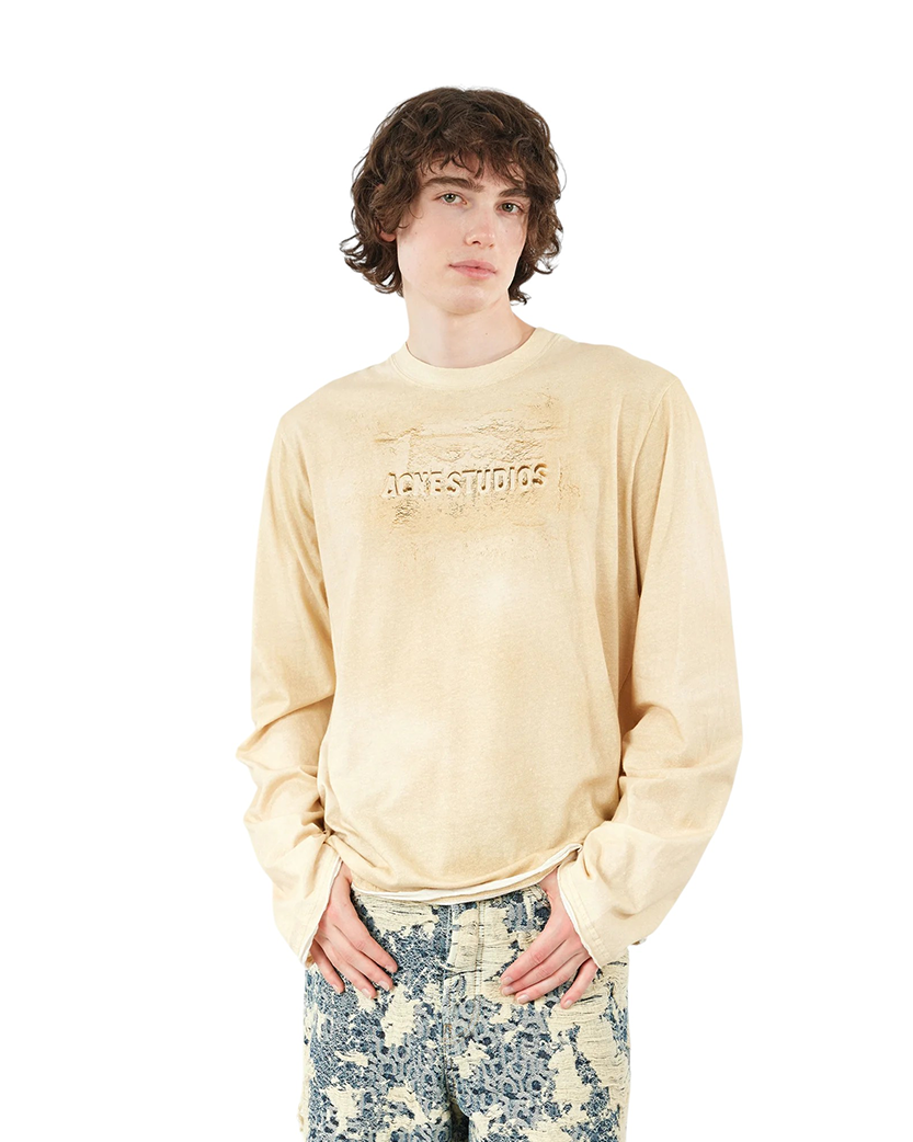 Acne Studios Printed Long Sleeve Sand Beige