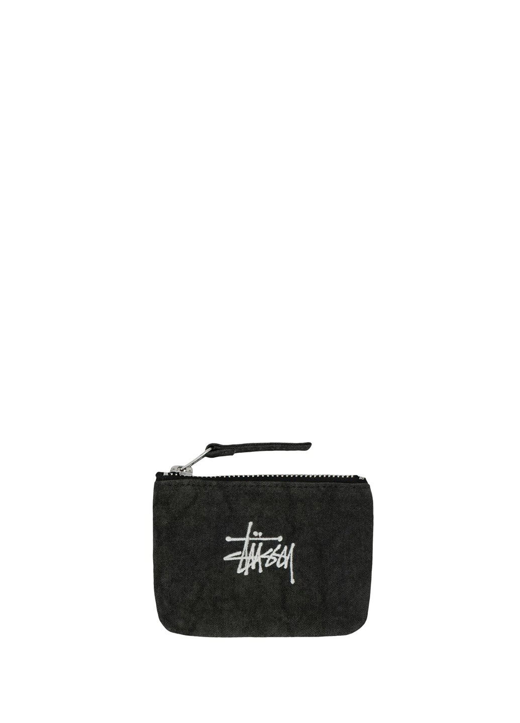 STUSSY Canvas Coin Pouch Washed Black