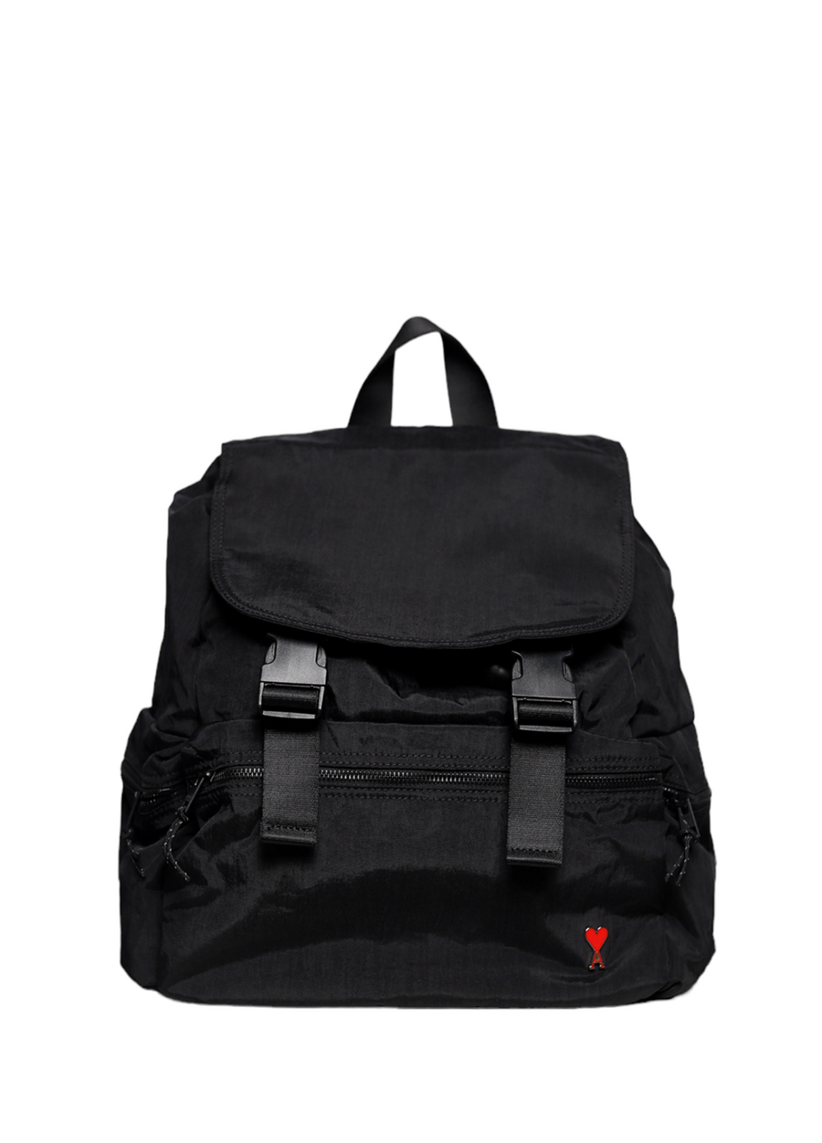 AMI Paris Ami De Coeur Backpack Black