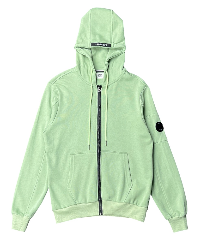 C.P. Company Fleece Zipper Hoodie Light Green