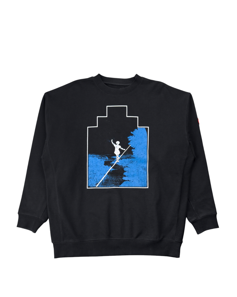 CAV EMPT Acrobat Crew Neck Sweatshirt Black CAV107