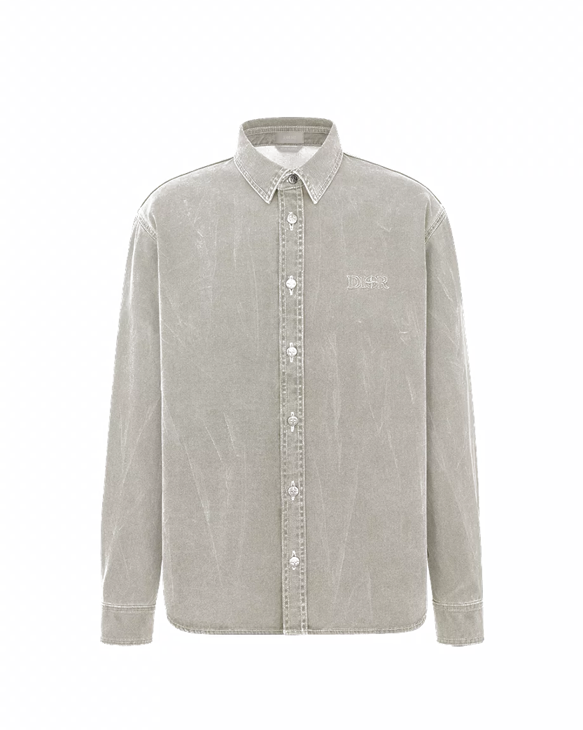 Stone Island x Dior Cotton Overshirt Gray SI0217-GY