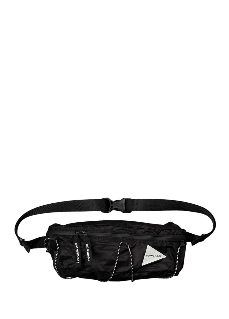 And Wander Nylon Waterproof Shoulder Bag Black