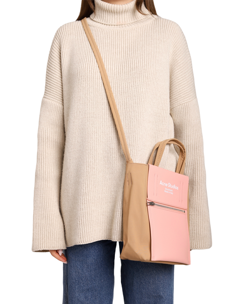 Acne Studios Baker Out medium canvas and printed leather tote