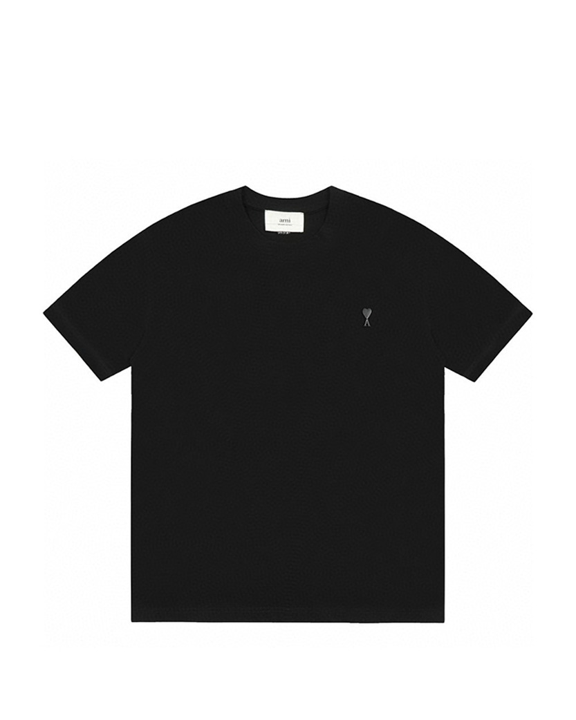 AMI Paris Ami De Coeur Tonal Small Heart T-Shirt Black