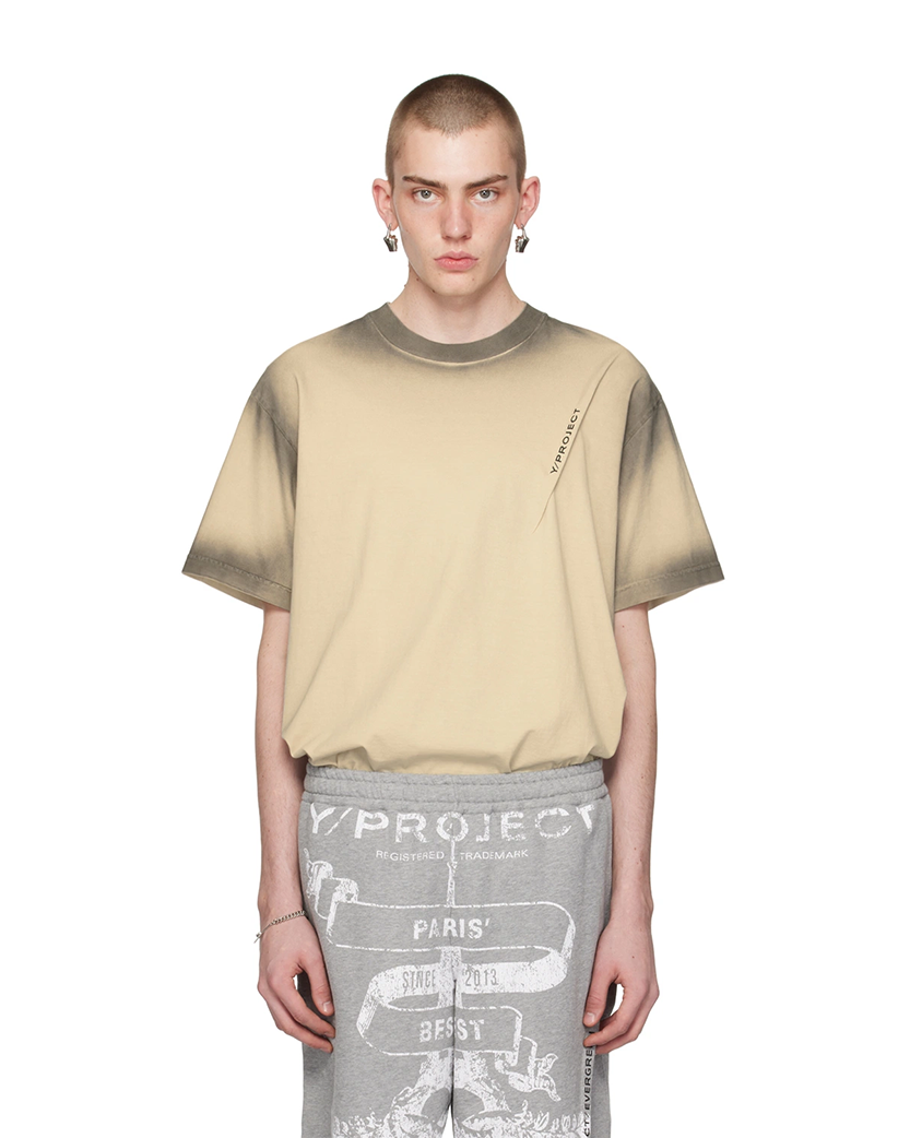 Y/Project Pinched T-Shirt Beige/Gray