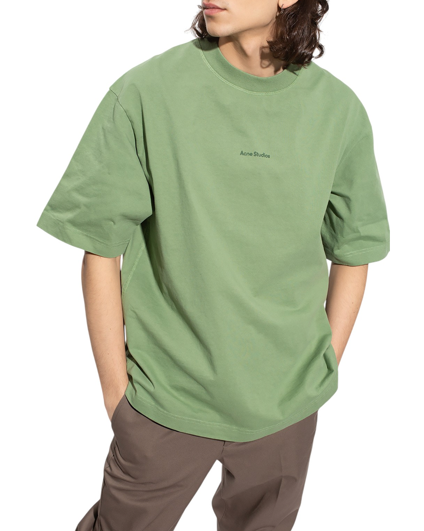 Acne Studios Logo cotton jersey T-shirt Green