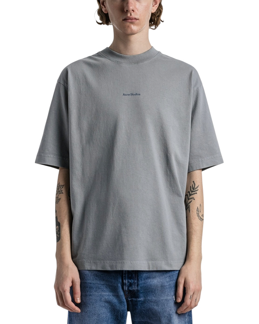 Acne Studios Logo cotton jersey T-shirt Light Grey