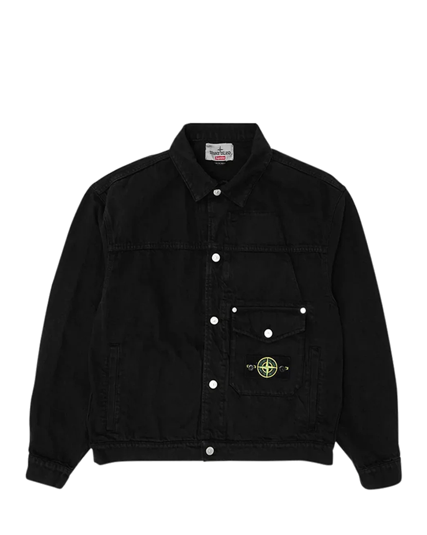 402S5 Stone Island x Supreme Denim Jacket Black SI0203-BK
