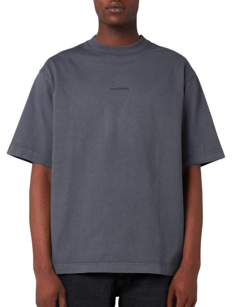 Acne Studios Logo cotton jersey T-shirt Slate Grey