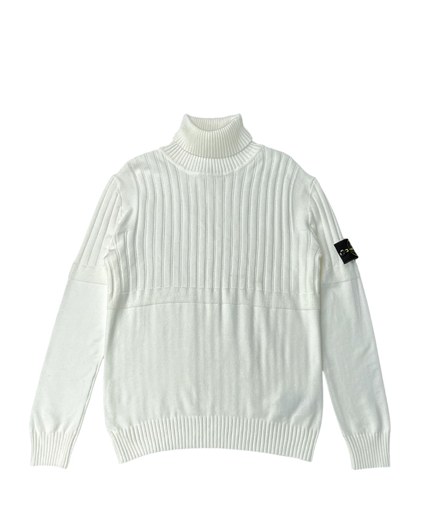 510B6 High Neck Sweater White SI0110-WT
