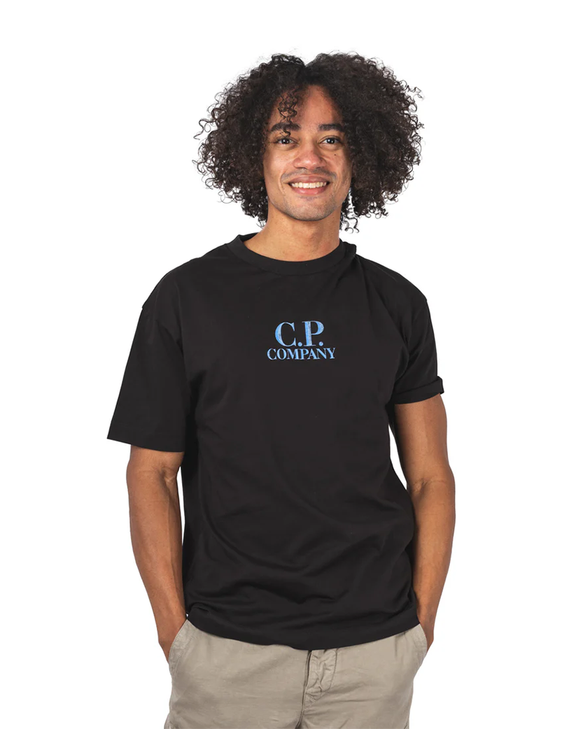 C.P. Company 30/1 Jersey Logo Back Printed T-Shirt Black