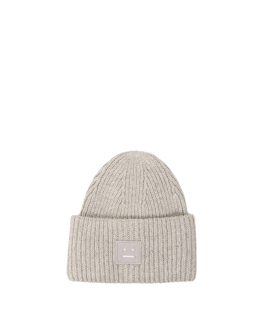 Acne Studios Rib knit beanie hat melange