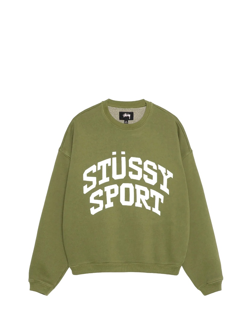 STUSSY Big Crackle Sport Crew Green