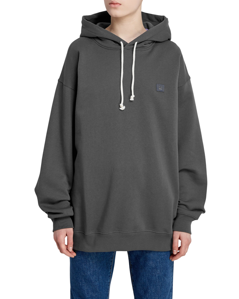 Acne Studios Appliquéd Hoodie Grey