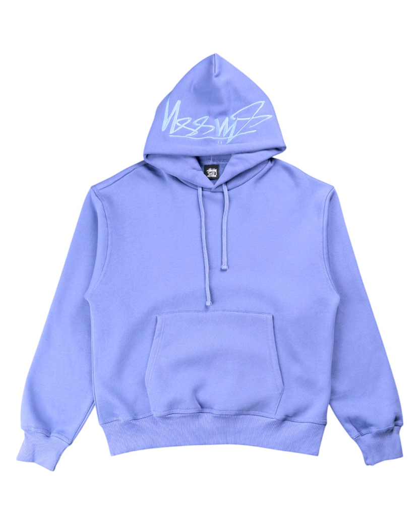 STUSSY Back Hood App Hoodie Storm Blue