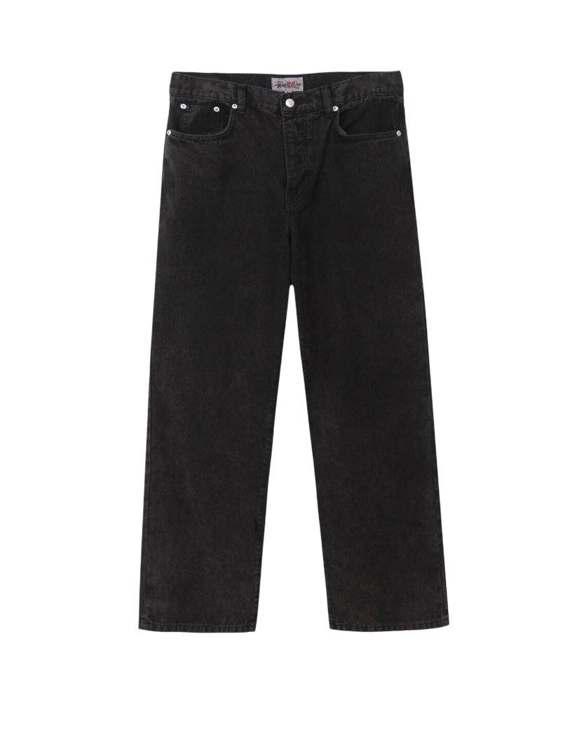 STUSSY Washed Canvas Big Ol Jeans Black