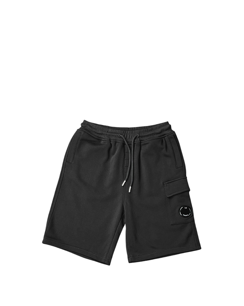 C.P. COMPANY Light Fleece Shorts Black