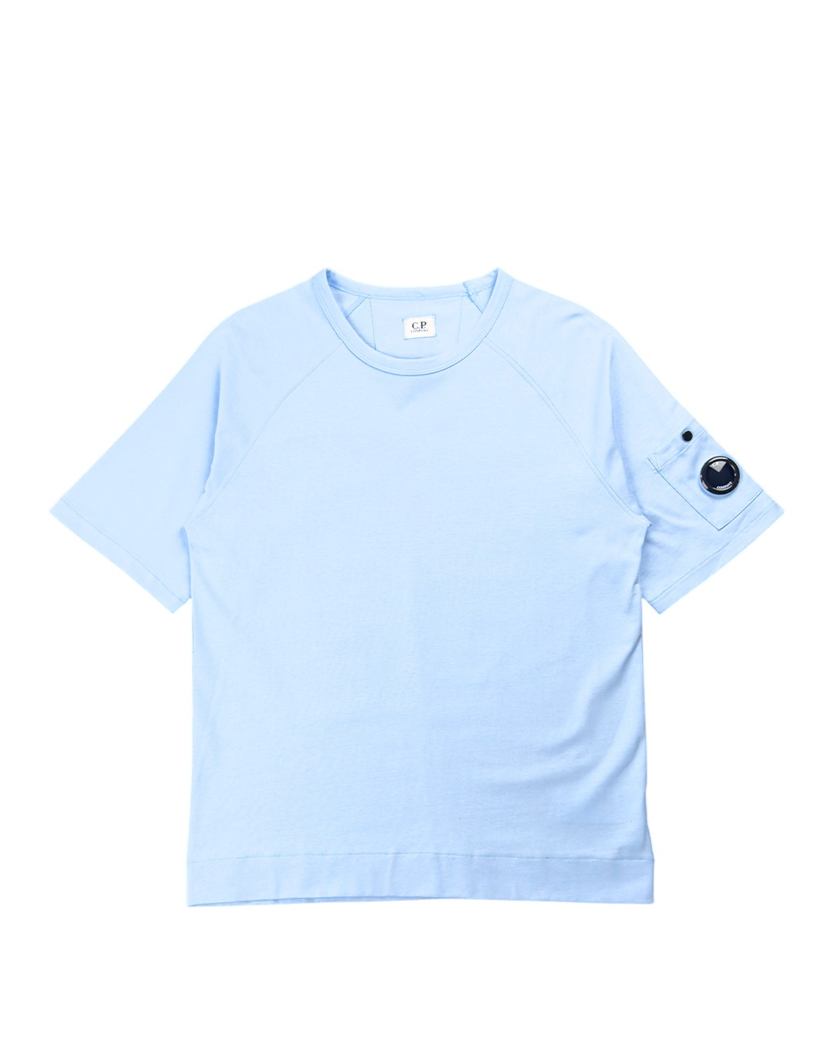 C.P. COMPANY Arm Lens Raglan T-Shirt Light Blue