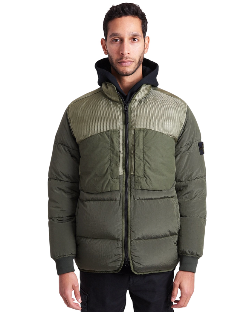 42840 Nylon Mix Down-TC Jacket Olive SI0240-OL