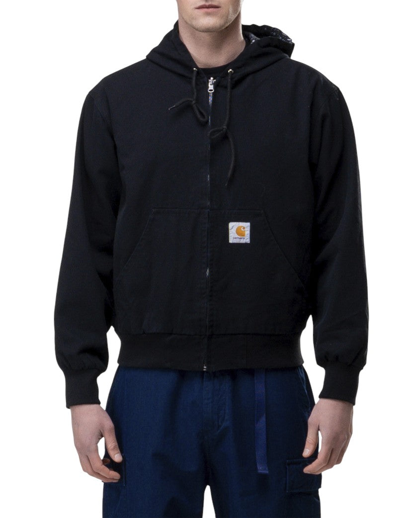 Carhartt WIP Zip Bandana Hoodie Black