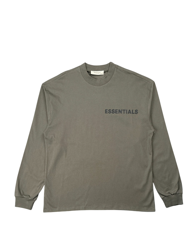 Fear Of God Essentials Cotton Jersey Long Sleeve Dark Brown