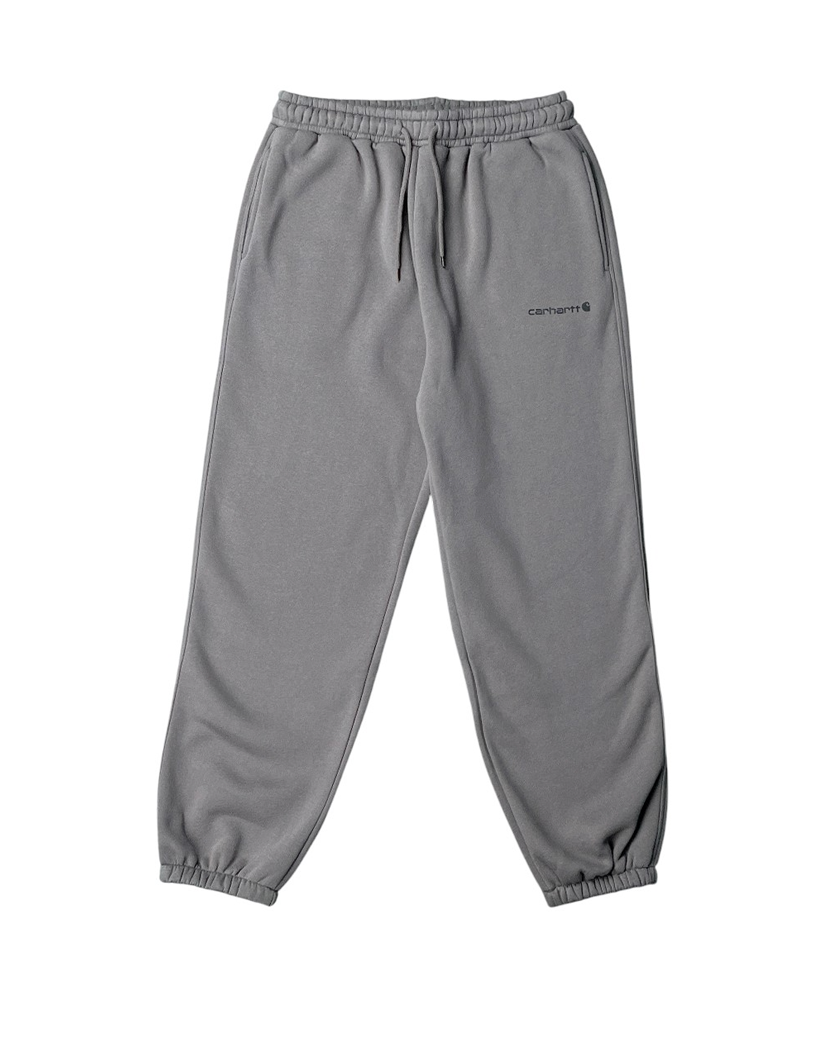 Carhartt WIP Fleece Sweatpants With Small Logo Dark Gray
