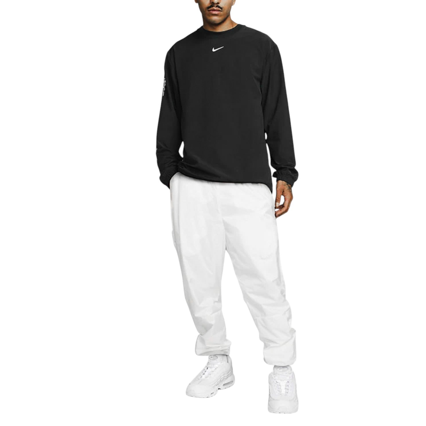 NIKE DRAKE NOCTA ナイキ ノクタ ナイロンパンツ 白 L ゴルフ Лонгслів Nike x Drake NOCTA Golf Crewneck Top Black - UNIFORM