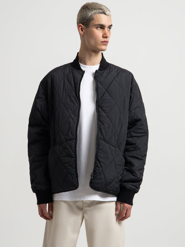 STUSSY Dice Quilted Liner Jacket Black