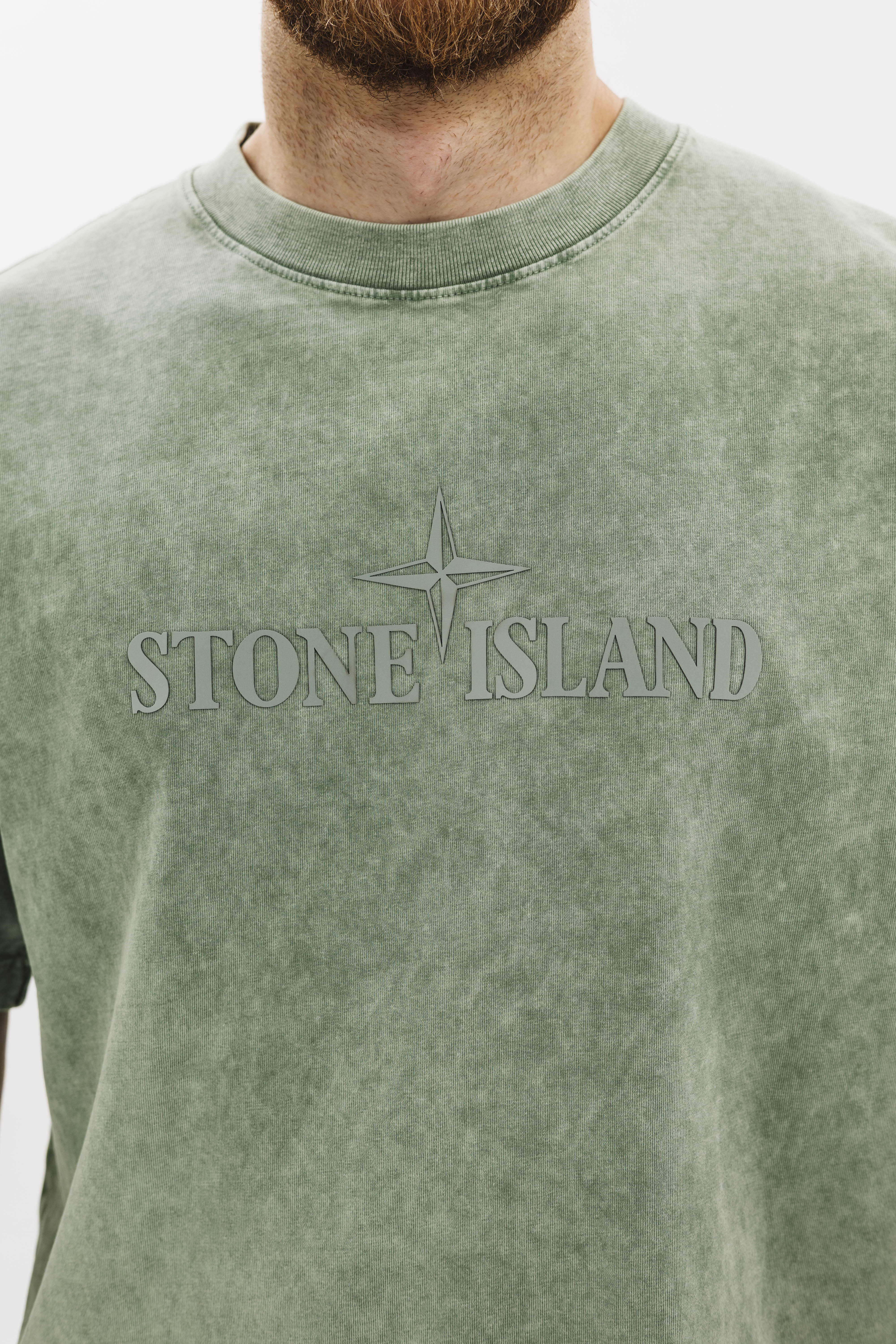 stone  Garment Dyed Shirt Lサイズ Футболка Garment-Dyed T-Shirt Washed Green SI0262-WGN - UNIFORM
