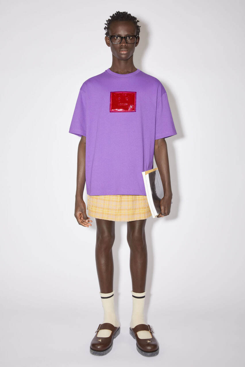 Acne Studios Inflatable Patch T-Shirt Iris Purple