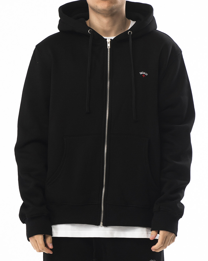 NOAH Classic Lightweight Zip-Up Hoodie Black