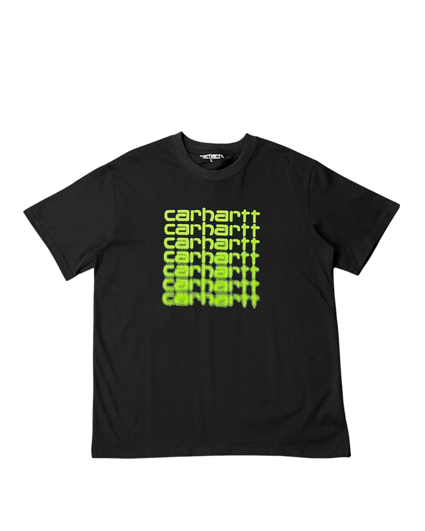 Carhartt WIP Fading Script Tee Black & Lime
