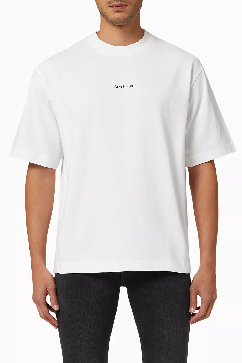 Acne Studios Logo cotton jersey T-shirt White