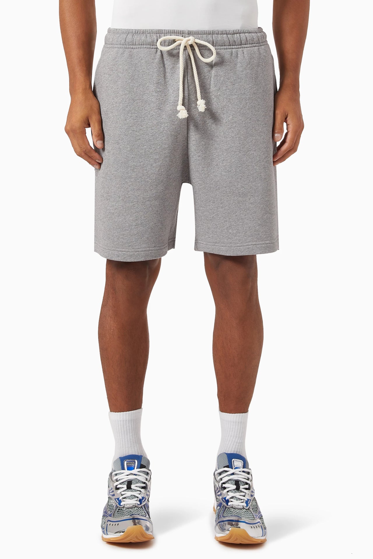 Acne Studios Fleece Shorts Light Grey Melange