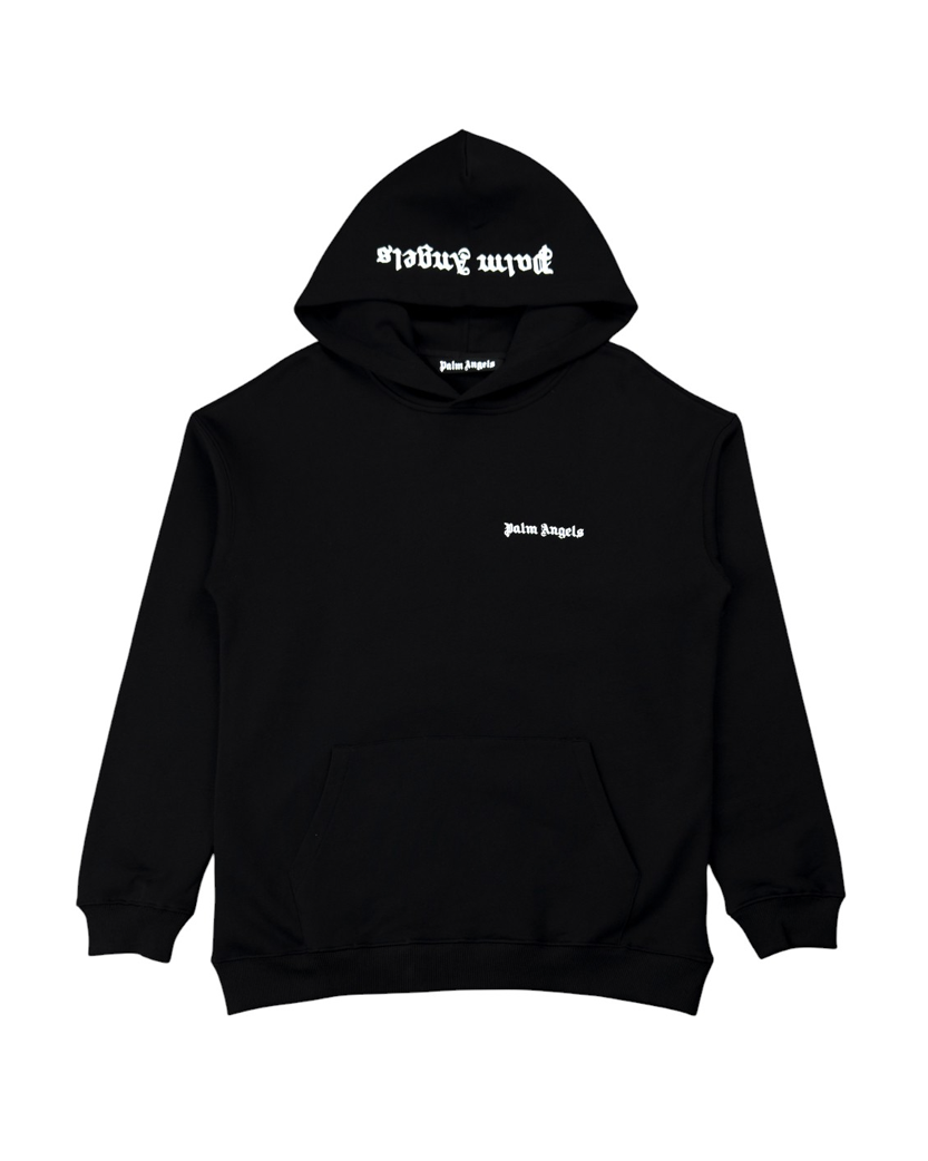 Palm Angels Embroidered Logo Hoodie Black